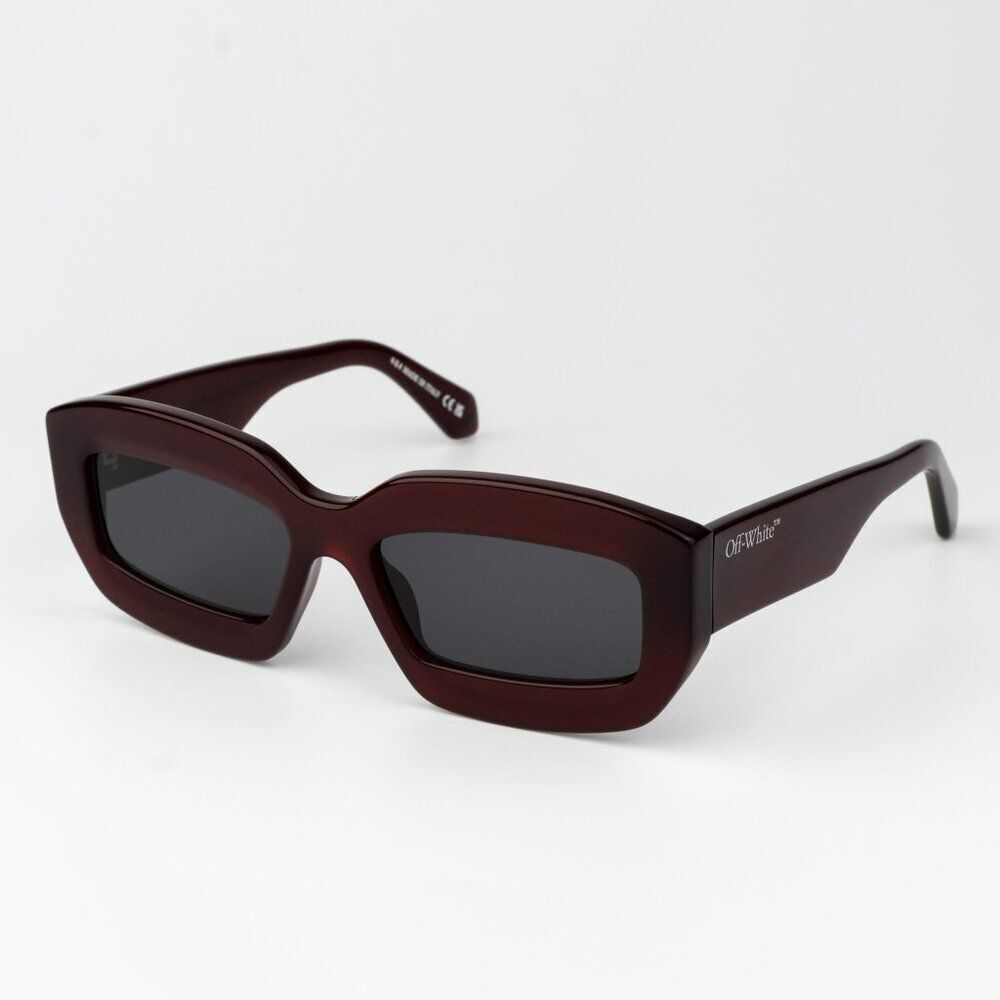 Off-White CHARLOTTE Women Sunglasses Burgundy Grey Rectangle OERI138 CHARLOTTE